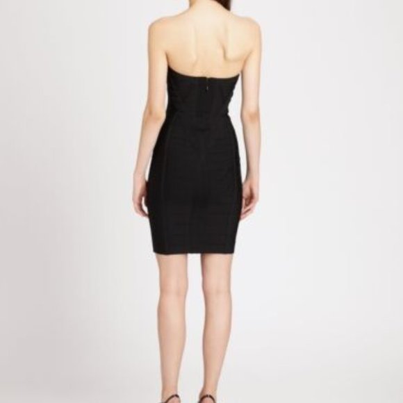 Herve Leger Strapless Black Bandage Dress with Shrug Size S - Picture 2 of 2